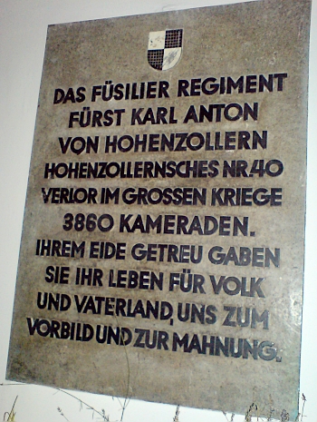 Gedenktafel Loretto Kaserne